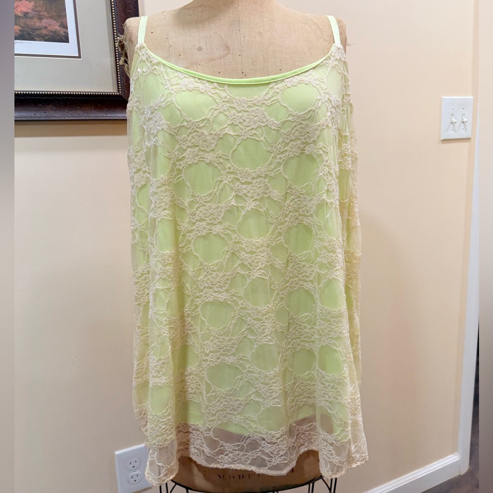 Lane Bryant Cream Lace Chemise Sleepwear